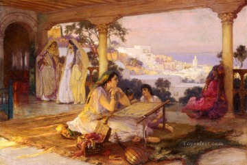 東洋のベランダ アラビア語 フレデリック アーサー ブリッジマン Oil Paintings